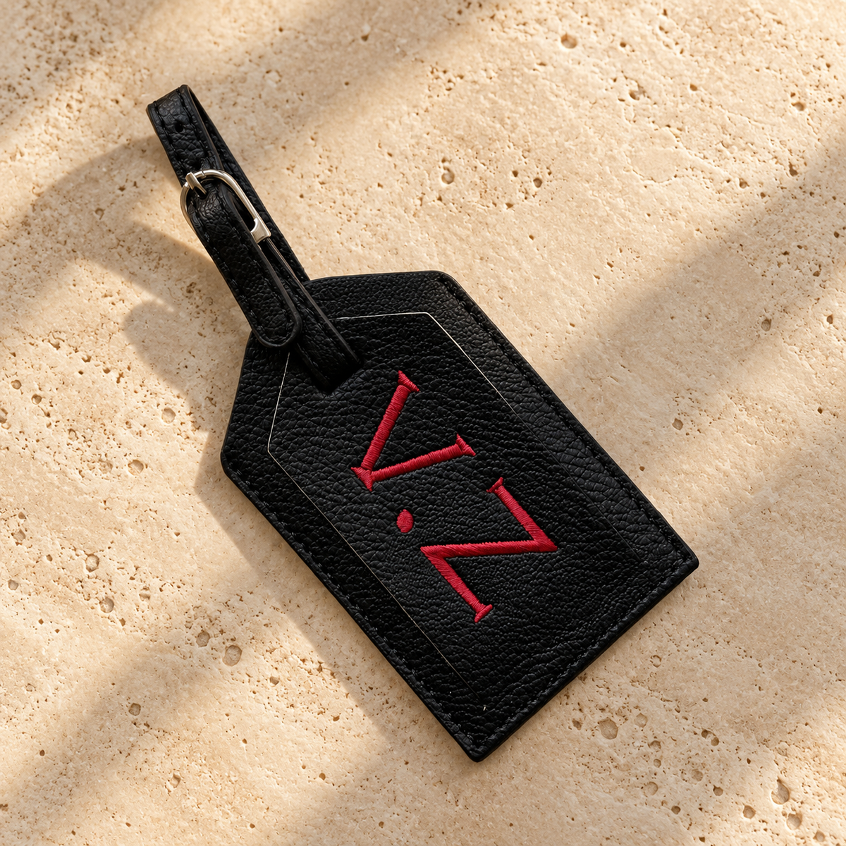 Etiqueta de Viaje Negra • Personalizable
